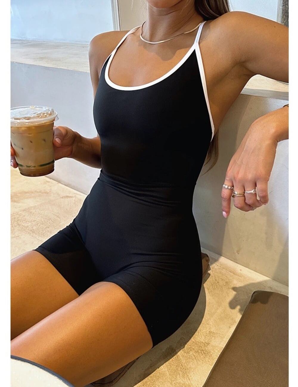 Reformation 'Ecom' or 'River' short jumpsuit in black Size XS